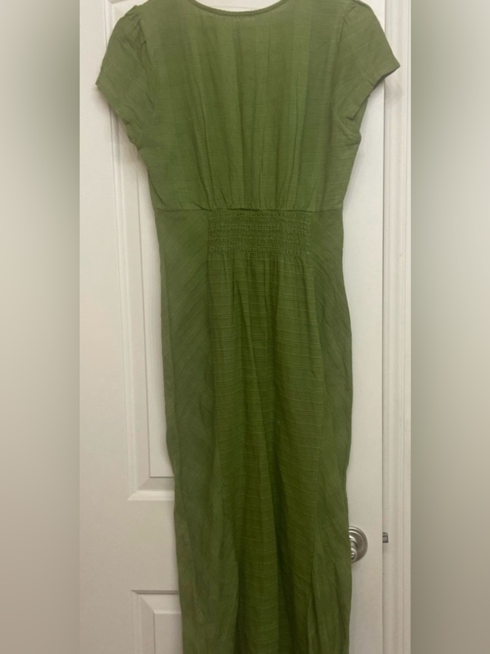Free People New in Town Midi Dress Olive Green - Picture 5 of 5
